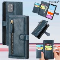 【Enjoy electronic】 Luxury Leather Zipper Flip Wallet Case For iPhone 14 13 Pro MAX 11 12 Mini X XS XR 6 6S 7 8 Plus SE 2020 Card Holder Stand Cover