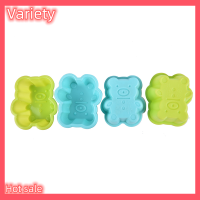 Variety ✨Hot Sale✨ 4pcs น่ารักหมีซิลิโคนคุกกี้ molde เค้กแม่พิมพ์มัฟฟินถ้วยครัว et TOOL