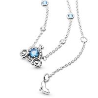 925 Silver Pandora Pumpkin Collier Charm Necklace for Women Birthday European Jewelry Gift