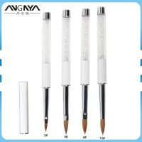 ANGNYA 1PCS Nail Art Natural Kolinsky Sable Acrylic Brush Pen UV Gel Polish DIY Painting Carving Pen Manicure Tools No 2 6 8 10 Artist Brushes Tools