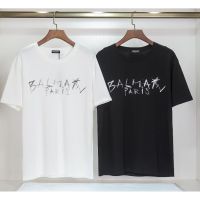 ◎✢✚ เสื้อยืดแขนสั้น คอกลม พิมพ์ลายตัวอักษร แฟชั่นคู่รัก