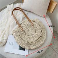 Yogodlns Bohemian Straw Bags for Women Summer Rattan Shoulder Bolsa Circle Beach Handbags Handmade Knitted woven Bag Purse sac