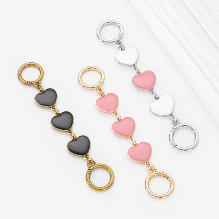 Bag Chain Strap Extender Heart-shaped Hanging Replacement Chain