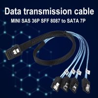 Internal Mini SAS SFF-8087 36P Male to 4 SATA 7P Female Forward Breakout Cable