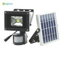 10W Solar Motion Sensor Light Pir Sensing Floodlight Garden Spot Wall Lamp