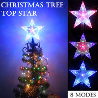 Christmas Tree Top Light 8 Flashing Modes Pentagram Star Lights Home Decoration Xmas Tree Topper New Year Navidad Fairy Light