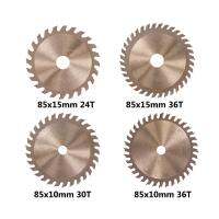 1ชิ้น85X1 0มม./85X15mm 24T 30T 36T เครื่องมือจานตัดเฉียงไม้เคลือบ TCT Saw Blade ขนาดเล็กซีเมนต์คาร์ไบด์