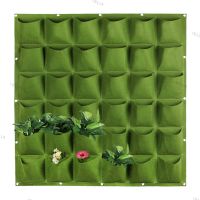 36 Pockets Vertical Wall-mounted Planting Bags Non-woven Fabrics Hanging Pots Vegetable Bonsai Flower Plant Garden YB1TH