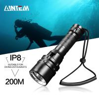 IPX8 Waterproof Scuba Diving Light 200 Meter L2 Underwater LED Flashlight Diving Lanterna Torch Lamp By 18650 With Hand Rope