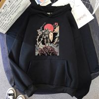 Japanese Anime Berserk Guts Gothic Cartoon Men Hoodies Harajuku Manga Streetwear Long Sleeve Oversized Sweatshirt Korean Fashion Size XS-4XL