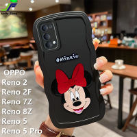 JieFie เคสโทรศัพท์มินนี่น่ารักสำหรับ OPPO Reno 5 / 5 Pro / Reno 2F / Reno 2/เรโน7Z/8Z ขอบคลื่นนุ่มเคส iPhone ป้องกันกล้อง TPU