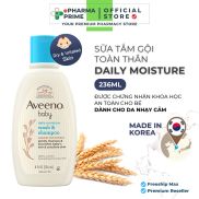 Sữa Tắm Gội Cho Bé AVEENO Baby Moisture Wash & Shampoo 236ml