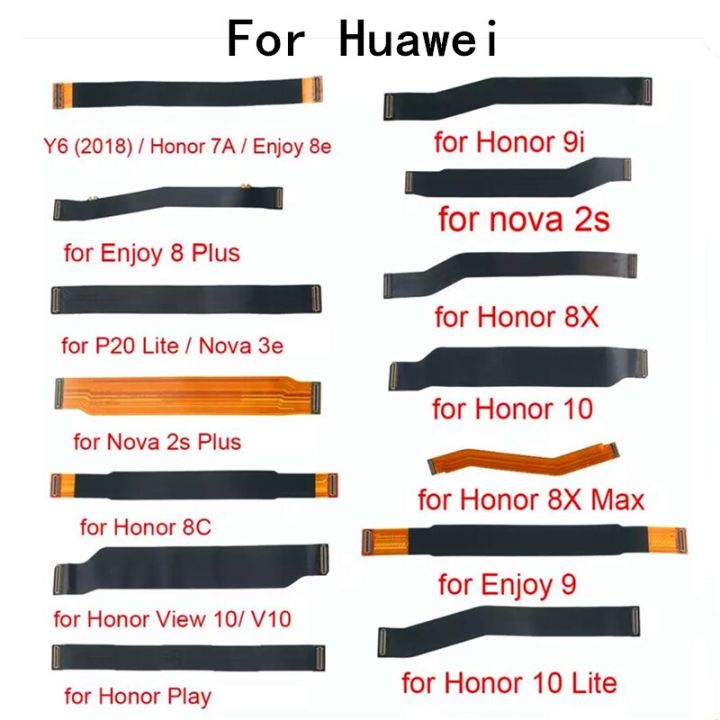 ชิ้นส่วนขั้วต่อชิ้นงอสำหรับเปลี่ยน LCD เมนบอร์ดหลักเหมาะสำหรับ Huawei Honor 7A 8E 8Plus Play Nova 2S Plus 3I 3E 4E P20 P30 Lite