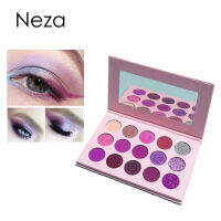 Neza Purple Series อายแชโดว์พาเลทไม่บาน15สี/ชุด Matte Pearlescent Eye Shadow โคลนติดทนนานสี Party Professional เครื่องสำอาง