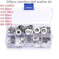 ✟❁♦ 240pcs/360pcs Stainless Steel Sealing Gasket Washer M2 M2.5 M3 M4 M5 M6 M8 M10 Sump Plug Oil For General Repair Seal Ring kits