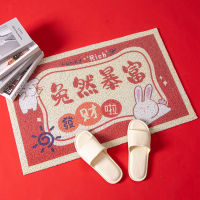 Spot parcel post New Chinese Style National Fashion New Year Floor Mat Easy to Care Door Mat PVC Pvc loop floor mat Household Red Door Mat