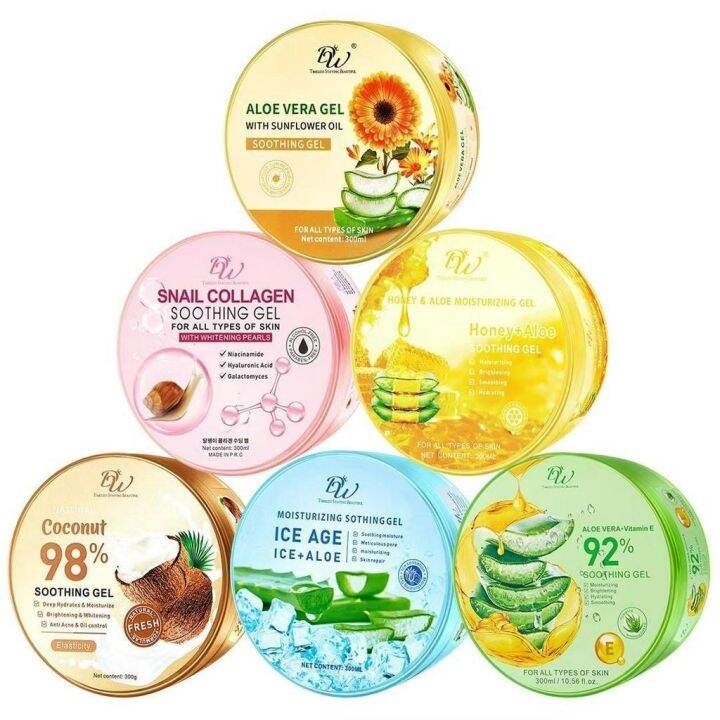 Special Sale DW COCONUT 98 SOOTHING GEL DW ALOE VERA VITAMIN E 92 SOOTHING GEL DW SNAIL