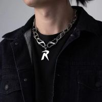 Unisex Hip-hop Buckle Chain Men Unusual Choker Necklaces Trend Y2K Jewelry Fashion Chain Necklaces