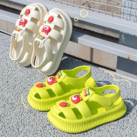 COD hole shoes female Baotou slippers summer wear office soft bottom cute bear beach sandals wholesale.