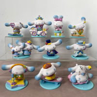 Sanrio ตุ๊กตาน่ารัก Cinnamoroll รูปตัวการ์ตูน,ตุ๊กตาน่ารักสำหรับผู้หญิง HIHAT Buku Siri Tindakan Rajah Koleksi วันเกิดของเด็กผู้หญิง Hiasan Meja