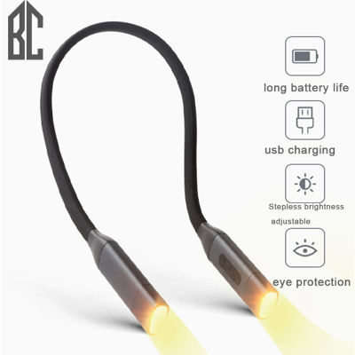 Flexible Hanging Neck Light Reading Light Rechargeable 3 Colors 8 LED Book Light for Reading Knitting Camping Repairing Running