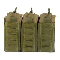 สาม Molle Mag กระเป๋าล่าสัตว์ยุทธวิธีนิตยสารกระเป๋ายืดหยุ่นเปิดด้านบน T Riple Mag กระเป๋าผู้ถือ C Arrier สำหรับ M4 M14 M16 AK AR