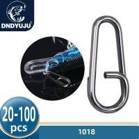 DNDYUJU 20-100pcs Fishing Pike Stainless Steel Bent Head Oval Split Rings Fishing Accessories Connector Pin Fishhook Lure Tackle Accessories