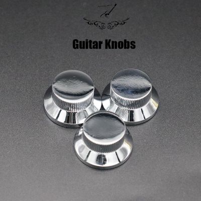 3 Pcs Guitar Bass Metal Top Hat Bell Speed Knobs for  Les Paul SG Guitar(Chrome) Guitar Bass Accessories
