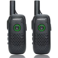 2ชิ้น ABBREE AR-Q2เครื่องส่งรับวิทยุมืออาชีพมินิ VOX ชาร์จ USB UHF ตัวรับส่งสัญญาณสองทางวิทยุสื่อสาร Woki Toki