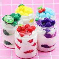 60/120ml Fruit Slime Fluffy Glue Charms for Slime Additives Clay Supplies Plasticine Slimes Kit Chocolate Modelling Toy For Kids Clay  Dough