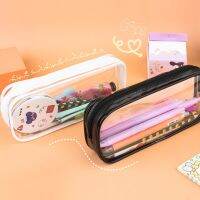 ✤♘♦ New Transparent PVC Pencil Bag Stationery Storage Pencil Case Waterproof Pencil Pouch School Student Supplies Kawaii Bag