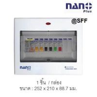 ตู้กันดูด ตู้คอนซูมเมอร์ยูนิต NANO PLUS เมน 8 ช่อง ( ราคารวมเมนกันดูด RCBO 50A + 6 ลูกย่อย)( 1 ชิ้น/กล่อง )