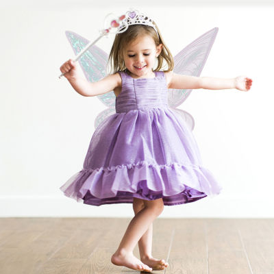 สีสัน Fairy Butterfly Wing กับ Crown Cane คอสเพลย์ Fairy Wings Party Favors Sparkle Fairy Princess Wings สำหรับเด็กผู้ใหญ่