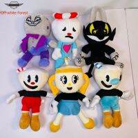 Offwhite Cupphead ตุ๊กตาหนานุ่มการ์ตูนเกมผจญภัยน่ารักตุ๊กตาเครื่องหมาย Cuphead สำหรับแฟนๆคอลเลกชัน