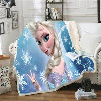 Cute Cartoon Textile Anna Elsa Frozen Princess Children Kids Soft Warm Sofa Fleece Throw Blanket Rug Plush Gift