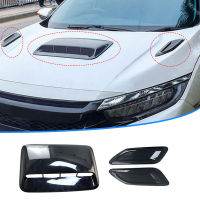 3PCS Car Air Flow Intake Hood Scoop Vent Bonnet Decorative Cover Center Side Air Outlet Hood Universal Auto Exterior Essories