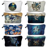 【CC】 Toiletry Print Makeup Ukiyoe Design Storage Landscape Cases