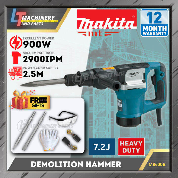MAKITA M8600B Demolition Hammer 17mm 900W Pick Break Concrete Mesin Ketuk Konkrit Pecah Dinding