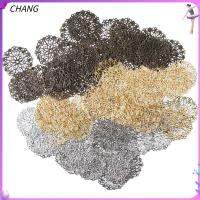 CHANG ทอง,บรอนซ์,สีขาว K ตัวเชื่อมต่อ Filigree เหล็กตัวเชื่อมต่อ Filigree เสน่ห์ดอกไม้เชื่อมต่อเสน่ห์ดอกไม้โลหะเครื่องประดับอัญมณี