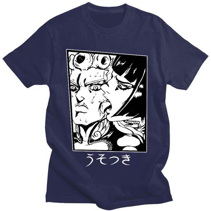 เสื้อยืดลําลอง-พิมพ์ลายกราฟิกอนิเมะ-jojo-bizarre-adventure-manga-bruno-giorno-โอเวอร์ไซซ์-แฟชั่นสําหรับผู้ชาย-และผู้หญิง