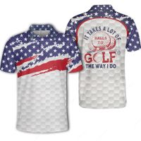 Golf Polo Shirts American Patriot Flag Swing Eagle Men White Mesh T Shirt Repeat Skull Sport Tops Aesthetic Clothes Gift