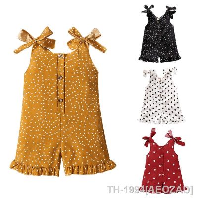 ☌❧∈ Roupas de bebê menina verão 2022 sem mangas crianças roupas 2 anos polka dot macacão para