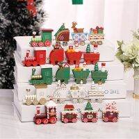 Wooden Christmas Train 2022 Christmas Decorations For Home Xmas Navidad Noel Gifts Christmas Ornament New Year 2023