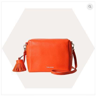 semi-gamma-crossbody-กระเป๋าสะพายข้างหนังแท้-สีส้มจิ๊ดด-theorem