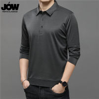 【 4 Colour 】 Polo Shirt Men Cotton Lapel Collar T Shirt Formal Office Casual Business Long Sleeve Tshirt