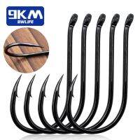 9KM Fishing Hooks 50~100Pcs Octopus Beak Hook Carp Fishing Jigging Hook Barbed Black High Carbon Steel Ice Fishing Accessories Accessories