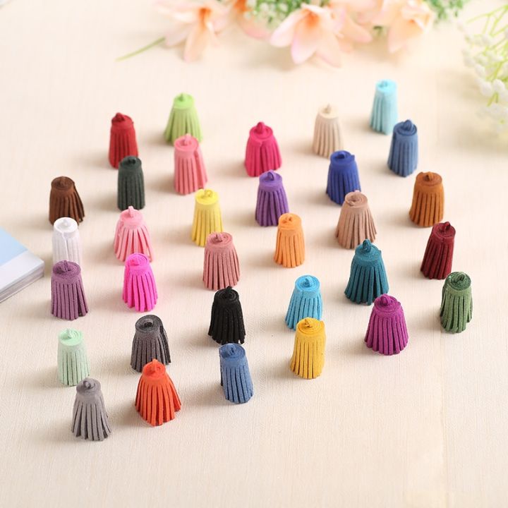 YD】 10Pcs/Lot 3cm Tassel Pendants Leather Tassels For Keychain ...