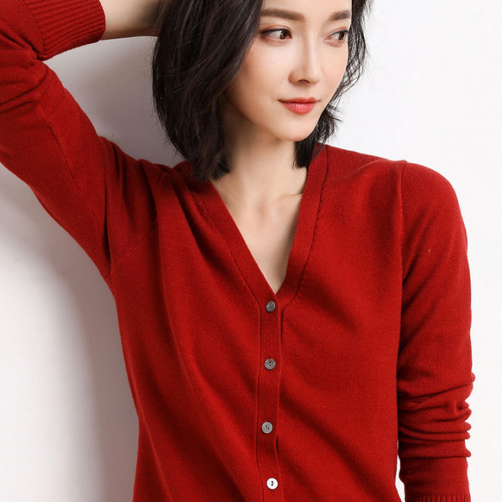 quality-2020-autumn-ol-temperament-korean-style-womens-cardigan-long-sleeve-v-neck-straight-sweater-2023