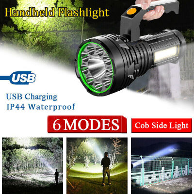 1200000LM 6 Most Powerful 1200000LM LED Torch Spotlight USB Rechargeable 6 Modes Flashlight