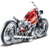 Lego สต็อกพร้อมTechnic Series The Harley Motorcycle บล็อคตัวต่อของเล่นสําหรับเด็ก